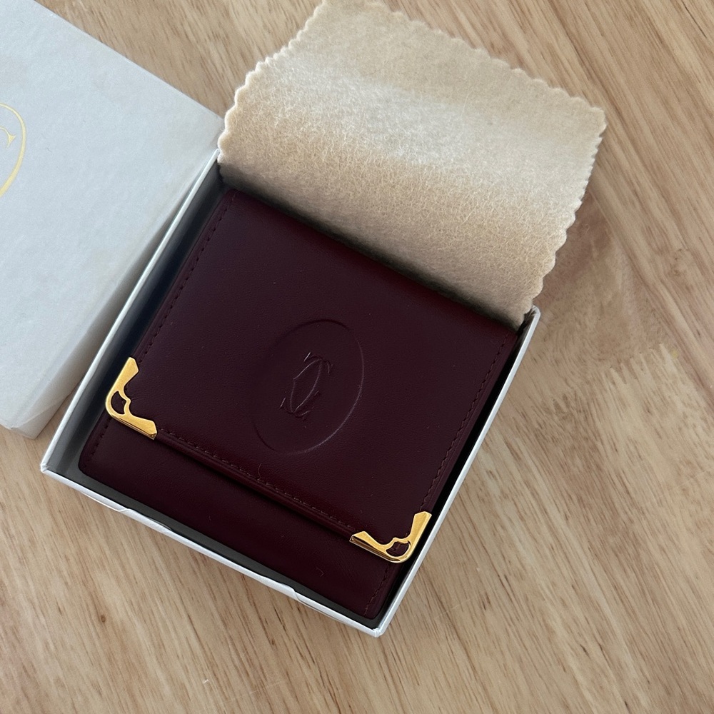 Vintage Cartier Coin Purse with Gold Accents